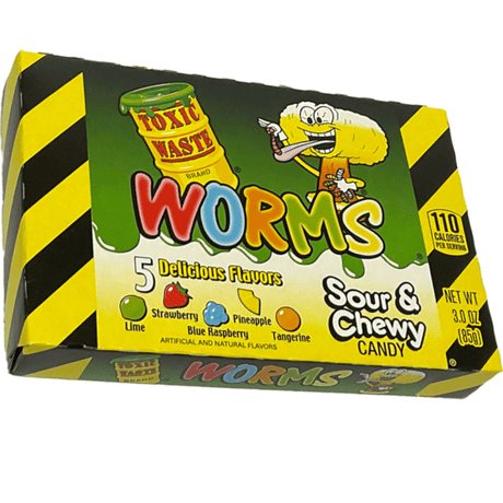 Toxic Waste Sour Gummy Worms Theatre Box (85g)