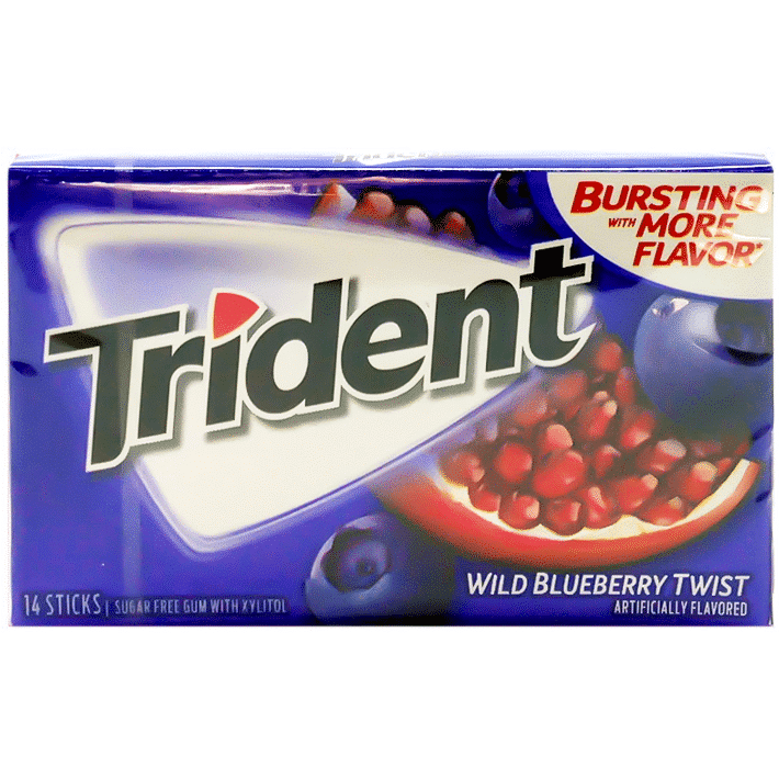 Trident Gum Blue Raspberry Blue Sweets: SoSweet