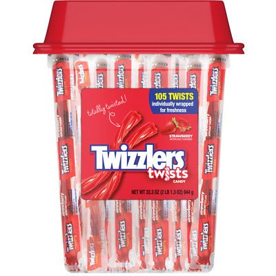 Twizzlers Strawberry Wholesale Jar - 105 Pieces (944g)