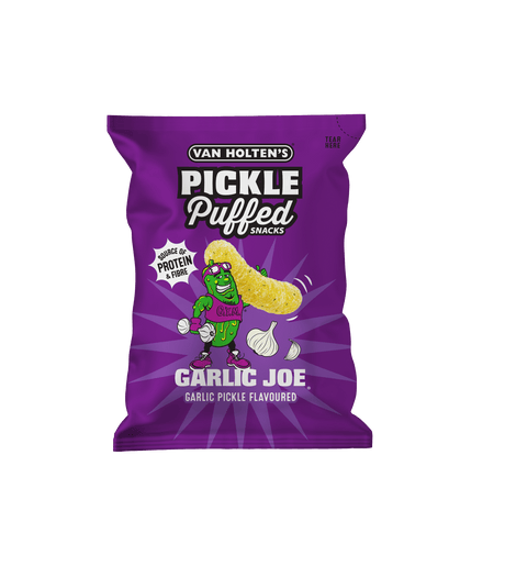 Van Holtens Pickled Puff Garlic Joe Snacks 90g USA