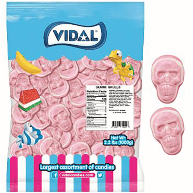 Vidal Bag Jelly Filled Skulls (1kg)
