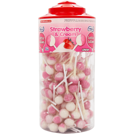 Vidal Lotta Lollies Strawberries & Cream (150pcs)