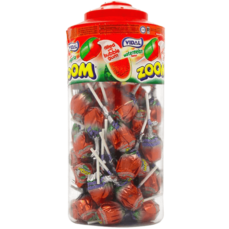 Vidal Mega Zoom Watermelon Lollipops Tub (50pcs)