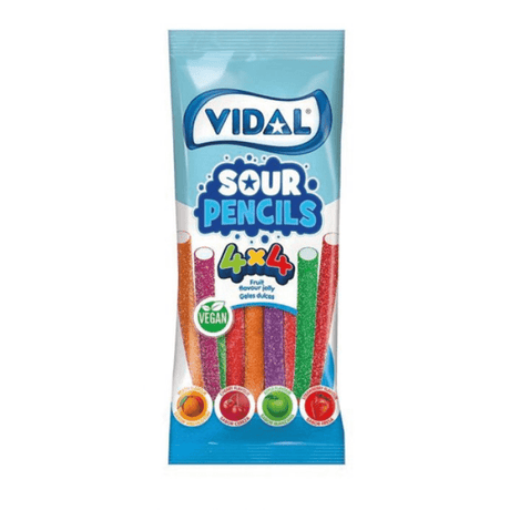 Vidal Mini Bag Sour Rainbow Pencils (90g)