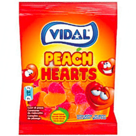 Vidal Peach Hearts (100g)