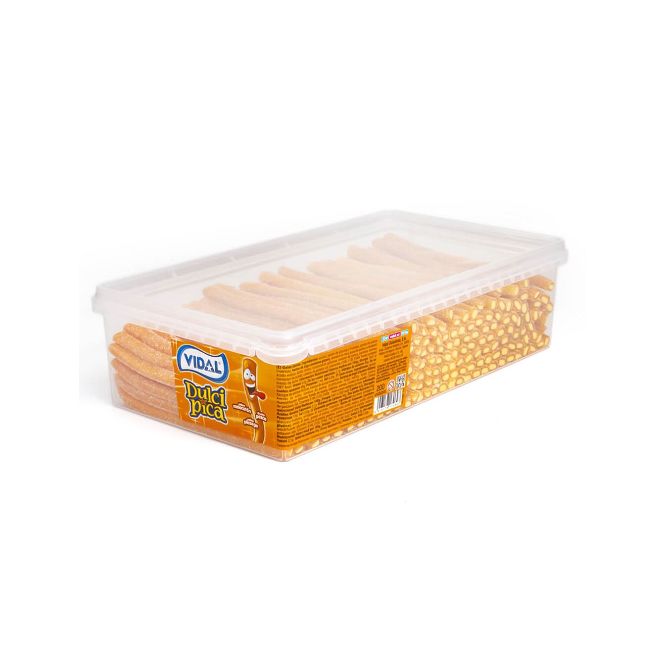 Vidal Sour Peach Pencils Tub 1.4kg (200pcs) – SoSweet