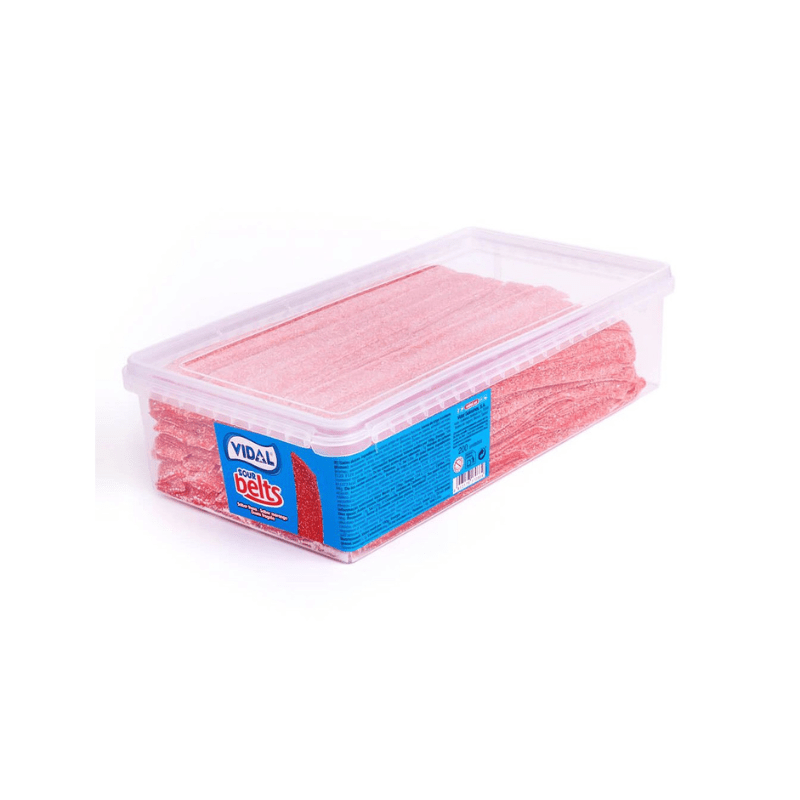 Vidal Sour Strawberry Belts Tub (200pcs)