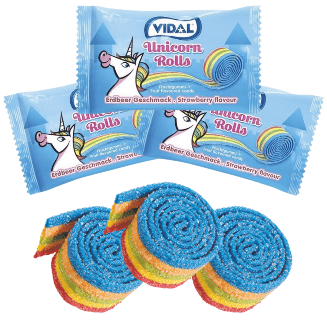 Vidal Unicorn Rolls Strawberry 3 Pack (20g)