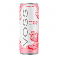 Voss Strawberry Ginger Sparkling Water - 330ml Can