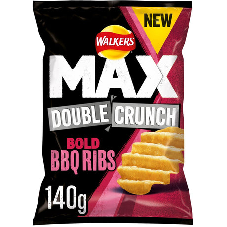 Walkers Max Double Crunch Bold BBQ Ribs (140g)