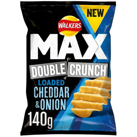 Walkers Max Double Crunch Loaded Cheddar and Onion (140g)