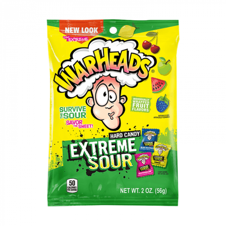 Warheads Extreme Sour Hard Candy Peg Bag (56g)