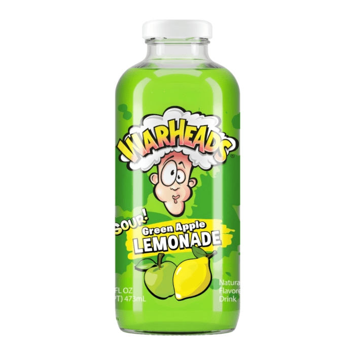 Warheads Sour Green Apple Bottle 473ml USA