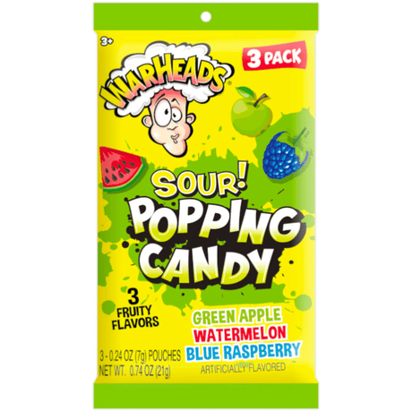 Warheads Sour Popping Candy Peg Bag (21g)