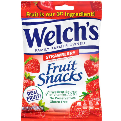 Welch's Fruit Snacks Strawberry Peg Bag (142g)