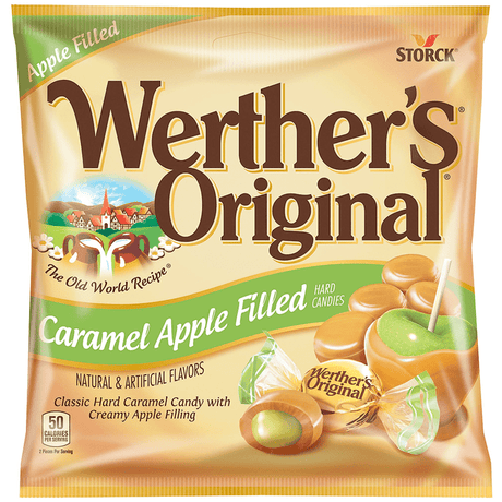 Werther's Original Caramel Apple Filled Hard Candy Peg Bag (75g)