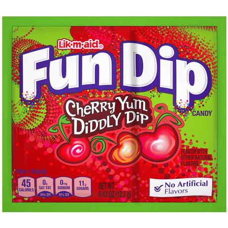 Wonka Lik-M-Aid Fun Dip Cherry Yum Diddly Dip (12g)