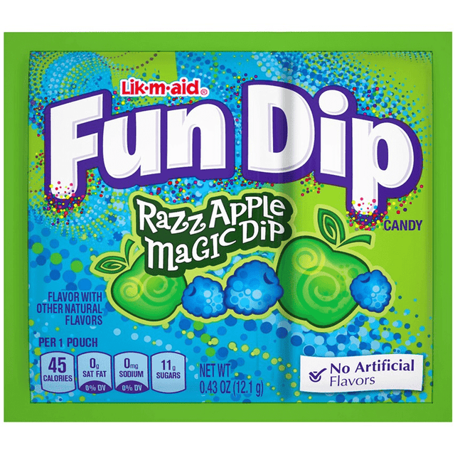 Wonka Lik-M-Aid Fun Dip Razz Apple Magic Dip (12g)