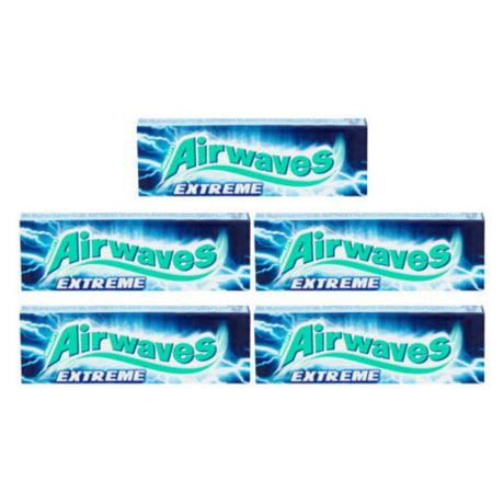Wrigley's Airwaves Extreme Sugar Free Chewing Gum (14g) (Pack of 5) (BB Expired 21-01-22)