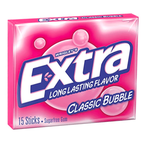 Wrigley's Extra Classic Bubblegum Chewing Gum (40.5g)