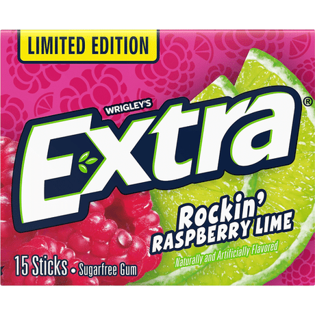 Wrigley's Extra Rockin' Raspberry Lime (40g) (BB Expired 11-12-21)