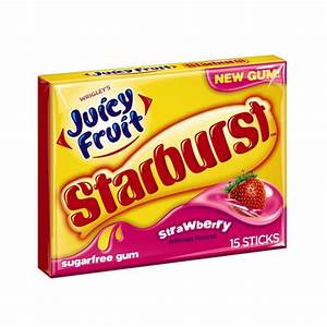 Wrigley's Juicy Fruit Starburst Strawberry Gum (43g)