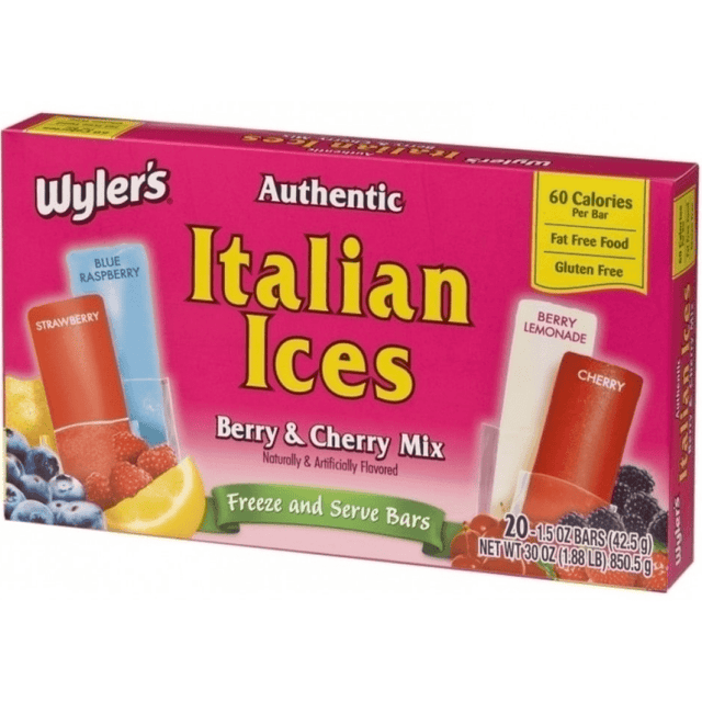 Wyler's Italian Ices Freezer Pops Berry And Cherry (850g)