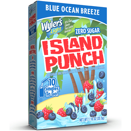 Wyler's Light Singles to Go Island Punch Blue Ocean Breeze (10 Pack)