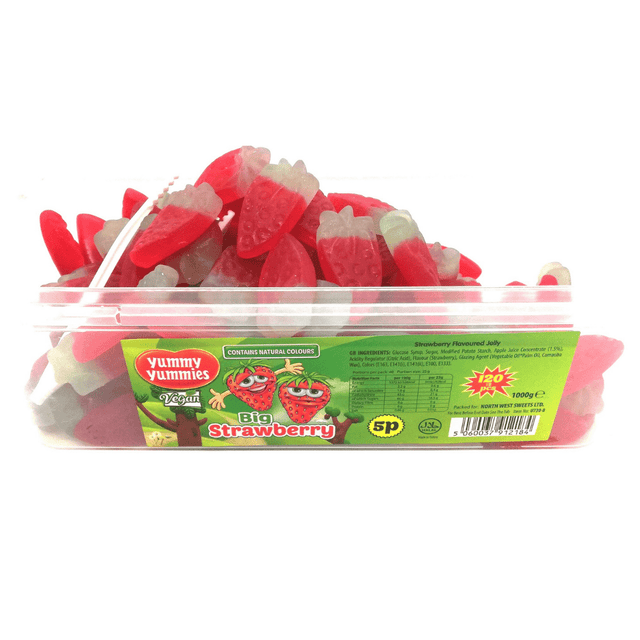 Yummy Yummies Vegan Tub Strawberries (120pcs)
